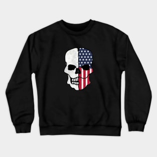 American Flag Skull Crewneck Sweatshirt